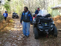 Donsie McCurdy trail clearing November 2008 a Carrs Brook
