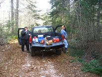 Greg Morash and Doug Soley trail clearing November 2008 a Carrs Brook